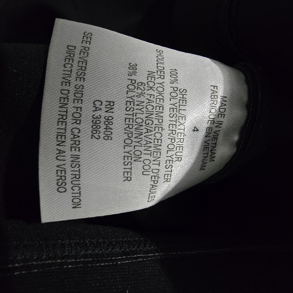 Theory Peplum Bodycon Dress Size 4  Black Stretch Scuba Zip Front Tailored - Picture 13 of 13